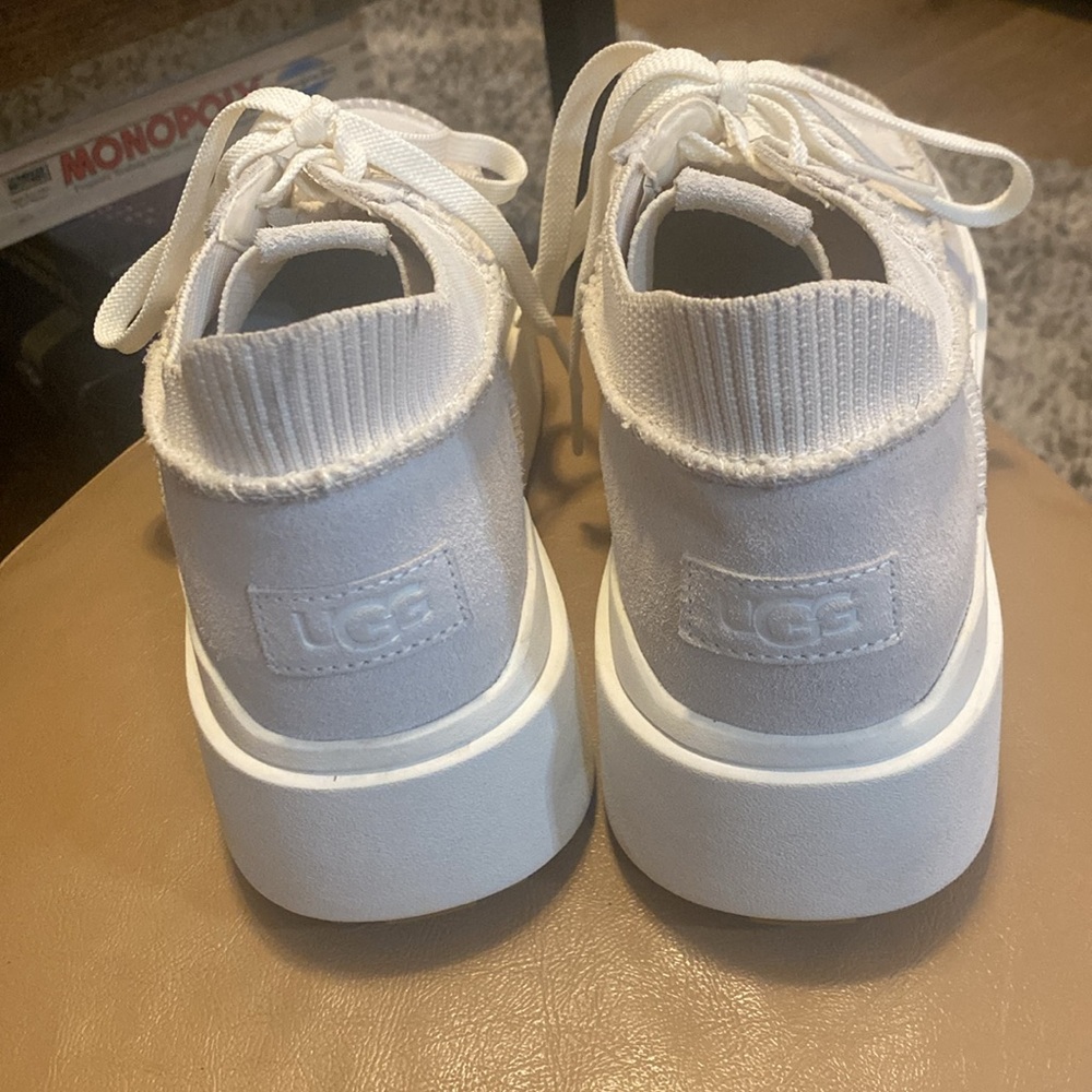 UGG Women's EZ-DUZZIT LACE Sneaker, White/Cream, US size 9 - Picture 4 of 8